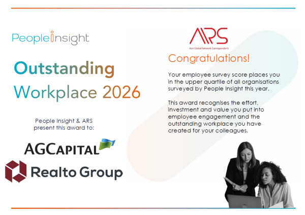 AG Capital & Realto Group – Recognized with the “Outstanding Workplace” 2026 Award