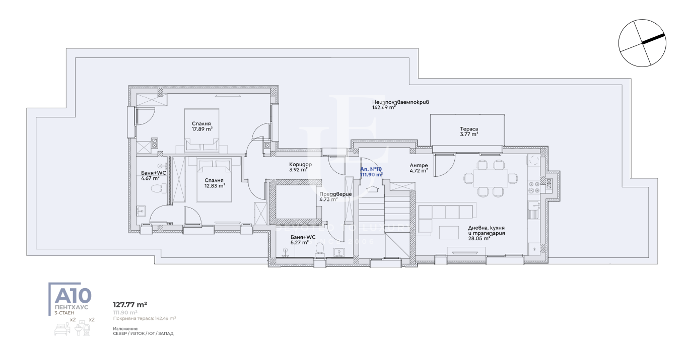 Пентхаус за продажба в София, Манастирски ливади - запад - код на имота: N28433 - image 3