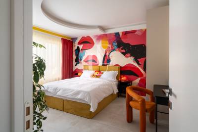 Артистичен дизайнерски апартамент с 1 спалня под наем