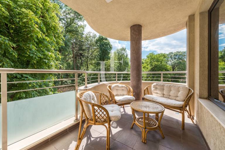 A first-class apartment with a park view and terrace in Oborishte