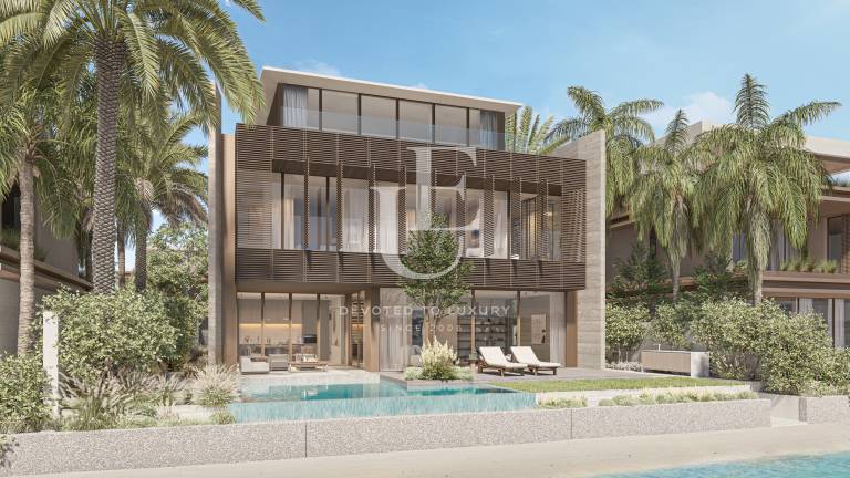 Луксозна вила на брега на морето с шест спални в Palm Jebel Ali 