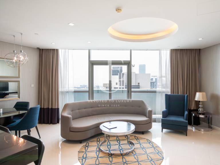 Stylish two-bedroom apartment on a high floor in Downtown Dubai
