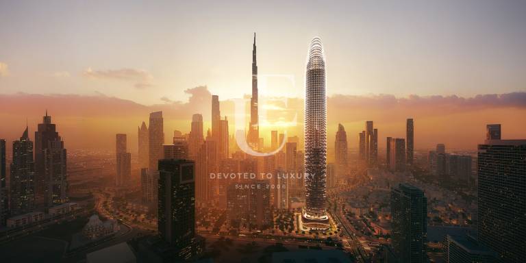 Modern studio near Burj Khalifa in the iconic Binghatti Skyblade
