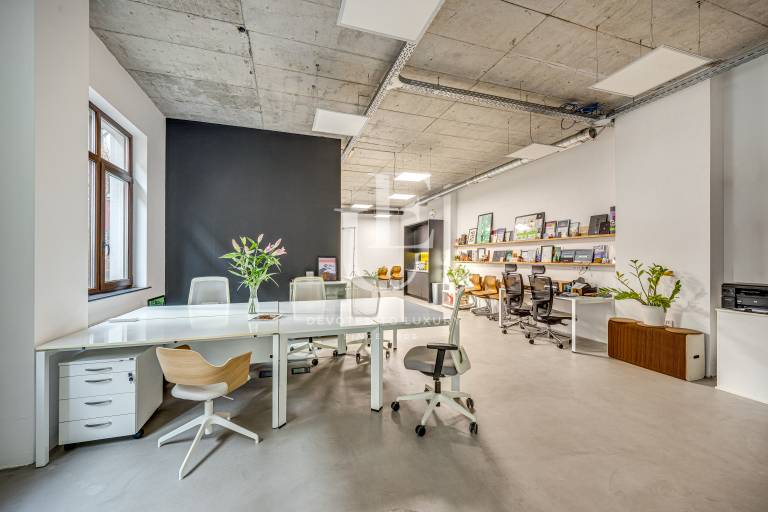Modern ground office on 2 levels in industrial style