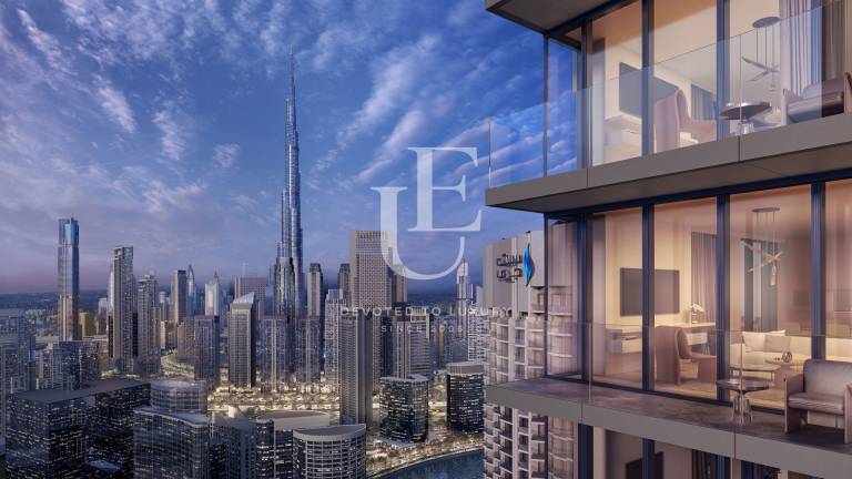 Луксозен апартамент в Дубай с изглед към Бурж Халифа и града