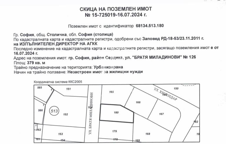 Парцел за жилищно строителство до спирка на метро 
