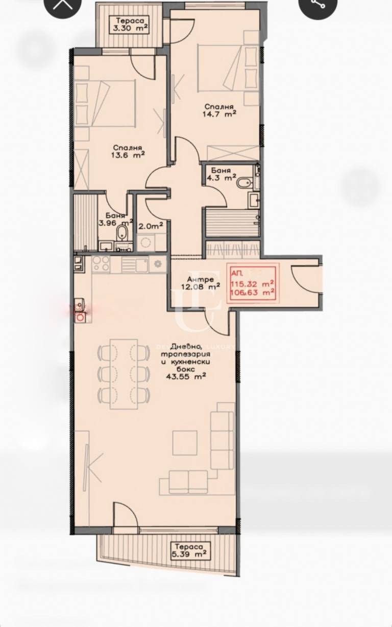 Two-Bedroom Apartment with Panoramic Views in Vitosha District